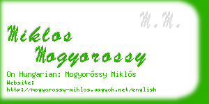 miklos mogyorossy business card